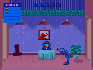 He stuffs his face when the correct meal is brought to him