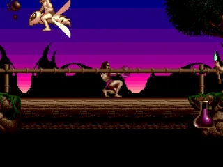 On the bridge, trying to avoid those weird flying things