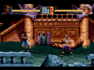 Near the castle wall, Shaq is about to fight