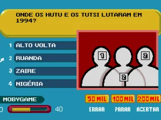 If you choose the guest's help, the three guests will take their guesses on the answer, and you can go by their guesses or not.