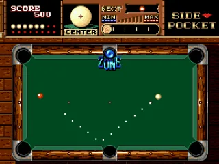 Preparing to sink the final ball: if you are really good, sink it where the