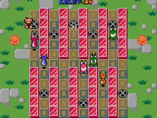 Being hit by a regular enemy.