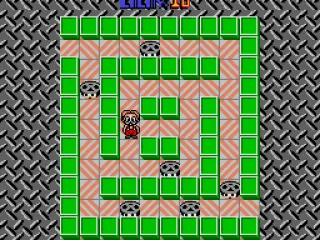 Starting the level - enemies are about to come out from under those manhole covers.