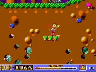 Riding a moving platform.