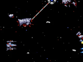 Avoid the junk and the spaceship parts flying around.