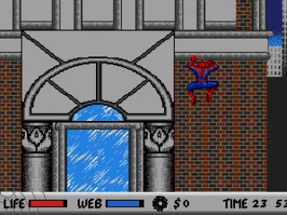 crawling up the building