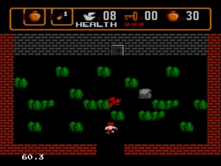 Fighting the first boss