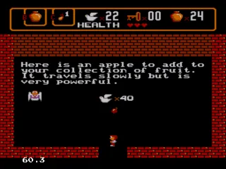 If I have enough faith, I can get the apple (a weapon)