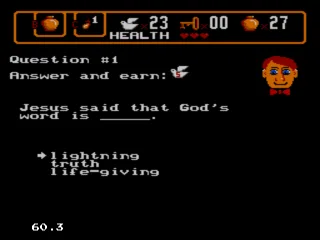 If you touch the angel, you can answer questions for doves. Answer all correct and also get to hearts refilled.