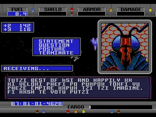 Your communicator doesn't fully understand the Veloxi language. Not a very logical feature, too, since I have a Veloxi navigator right on my ship...