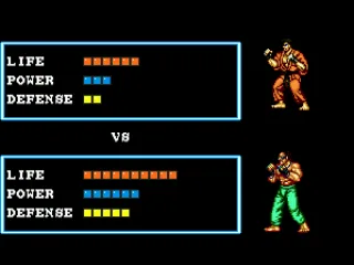Vs. screen, showing attributes