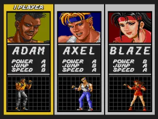 Character select screen
