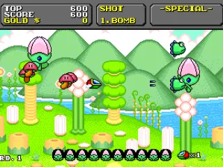 Shooting at an enemy.