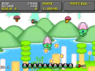 These flower type enemies must be defeated to progress through this level.