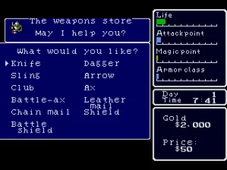 Buying wepaons and armor