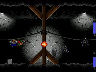 Through the basement!