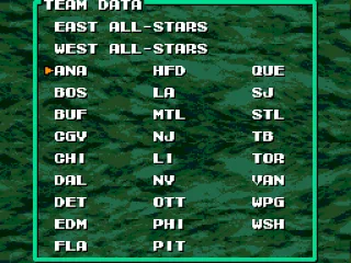 All the teams featured in the game.