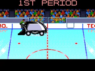 Watching the Zamboni go by.