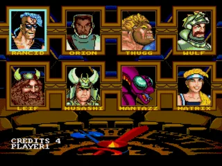 Character select screen