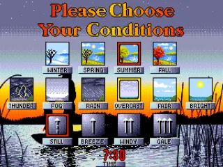 Define the conditions in the Free Fishing mode.