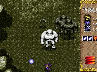 Stone enemies, tough to destroy.