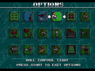 Options screen