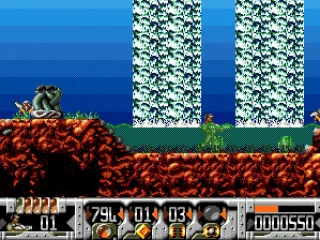 Through the waterfall