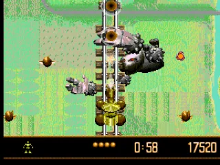 Stage 2 is a short boss fight. You're a train, and you need to throw off the WarHead