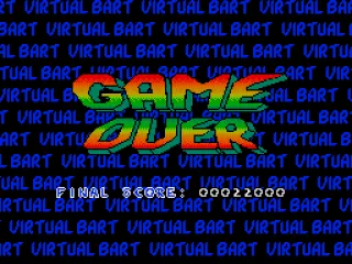 Game over screen