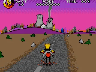 Riding a motorcycle in the Post-Apocalypse stage.