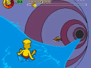 Riding waves in the Water Slide stage.