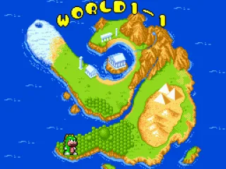 The map of Wani Wani World.