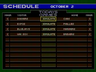 Choose to simulate or play playoff games.