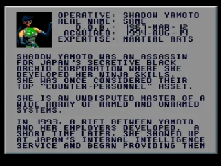 Background information about the agents