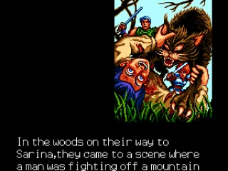 Intro: a man is attacked by a beast