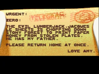 Zero receives a letter