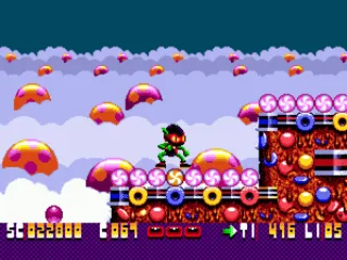 Zool standing on what? Lolly-Rollers?