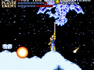 Boss fighting in side-scrolling mode