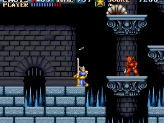 Dodging a throwing knife.