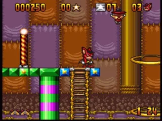 This fatso is hanging above with the sole purpose: to prevent you from collecting nice things by jumping through this ring