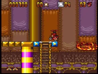 You can have bonus points by jumping right through the middle of the ring, avoiding the fire