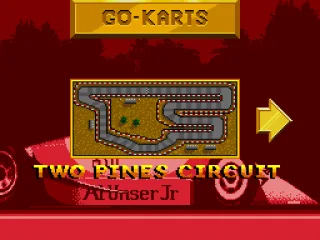 Overview of one of the go-kart courses