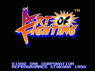 The game's title screen.