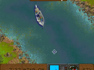 Casting the fishing line.