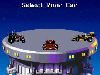 You have three models of cars to choose from...note the liberal use of spikes.