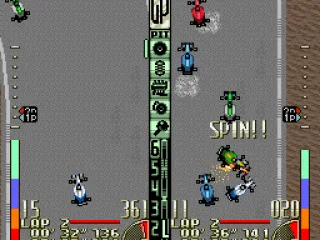 Spin!! The other vehicles are in big trouble.