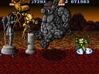 The Toads make short work of the beast