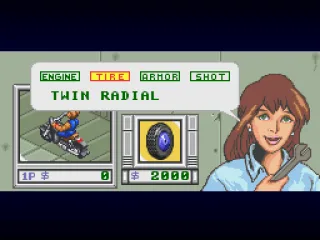 In-between races you can buy new equipement at the shop.