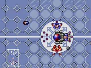 Opening tip off: the ball is thrown up by an armored tank. Are the real referees on strike?