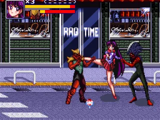 Fighting in front of a shop